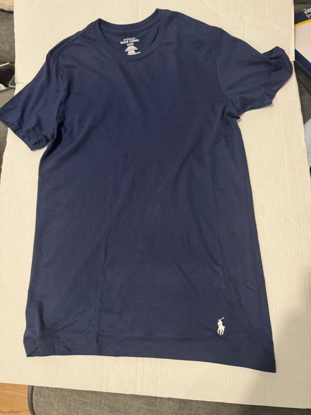Polo Ralph Lauren T Shirt Mens Medium Blue W/ white Pony Casual Short Sleeve